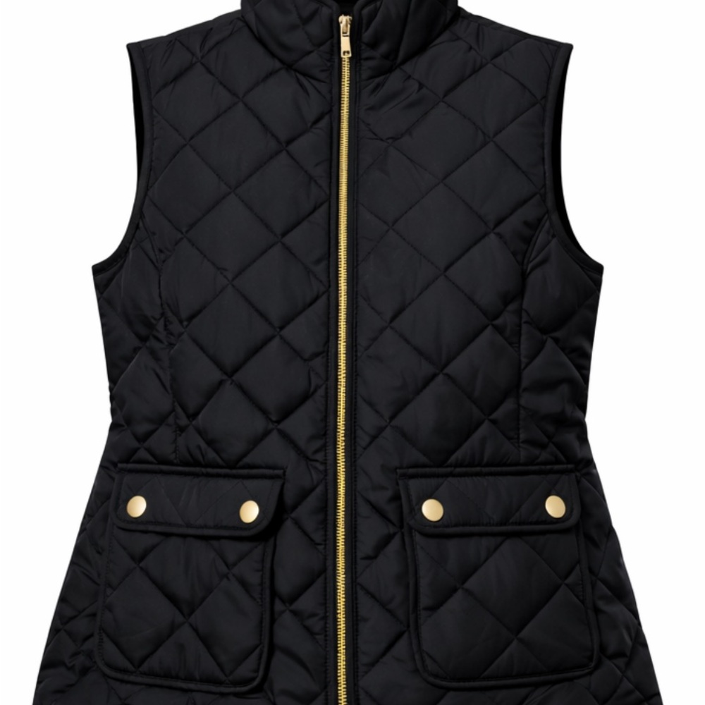 NWOT St. John’s Bay Women's Black Quilted Vest - Picture 3 of 7